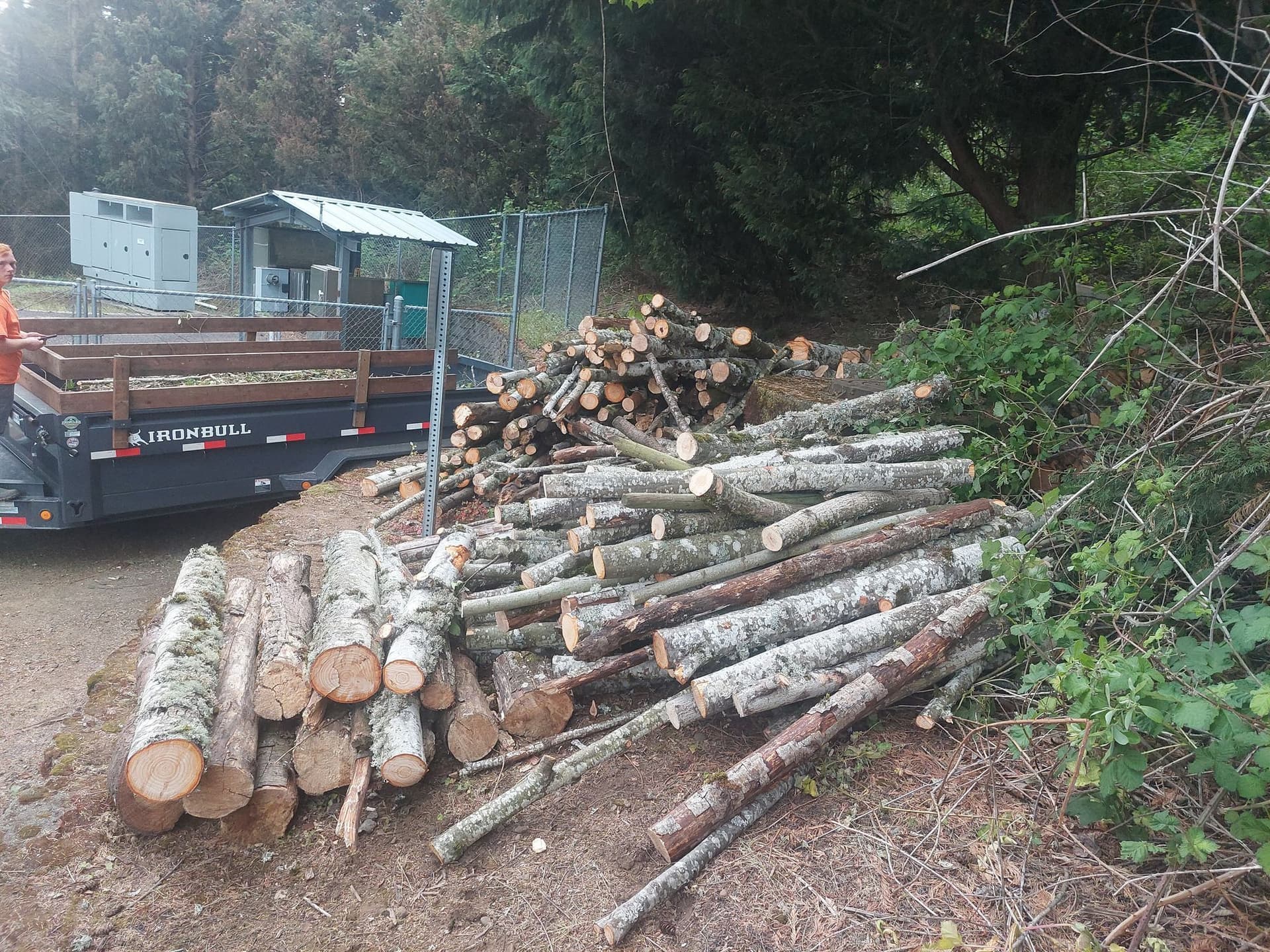 Culvert outfall repair with rock armoring