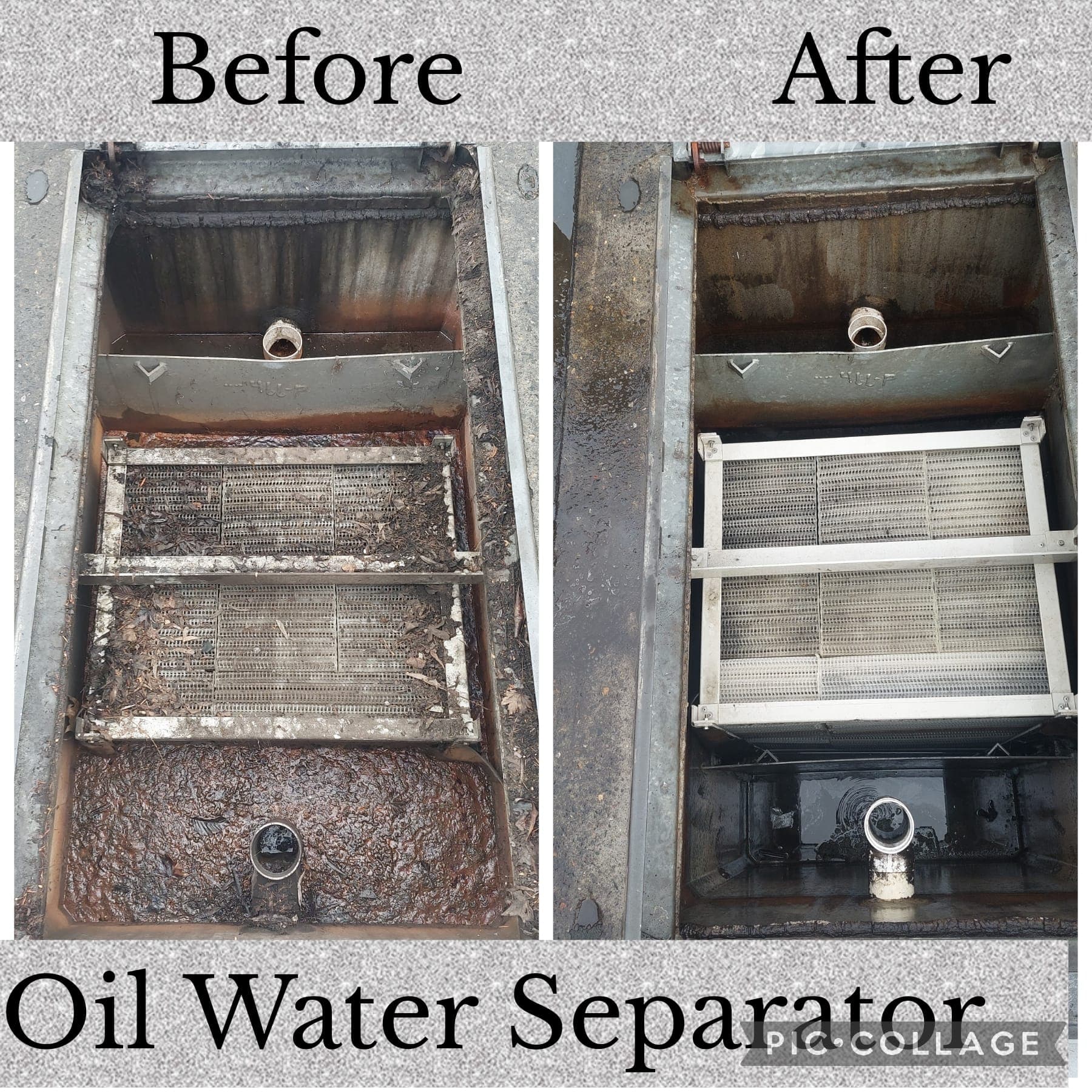 Filter installation process collage